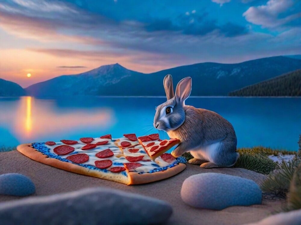 SDXL_09_wide_angle_photo_of_a_blue_rabbit_eating_a_slice_of_sa_2.jpg