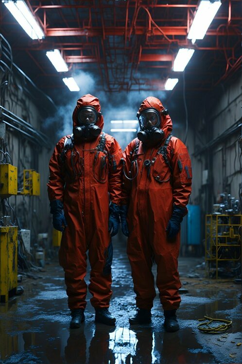 Default_Generate_two_scientists_in_red_Hazmat_suits_in_realist_0_3550d16b-952f-42a1-9f5d-d0ac1013a6ef_1.jpg