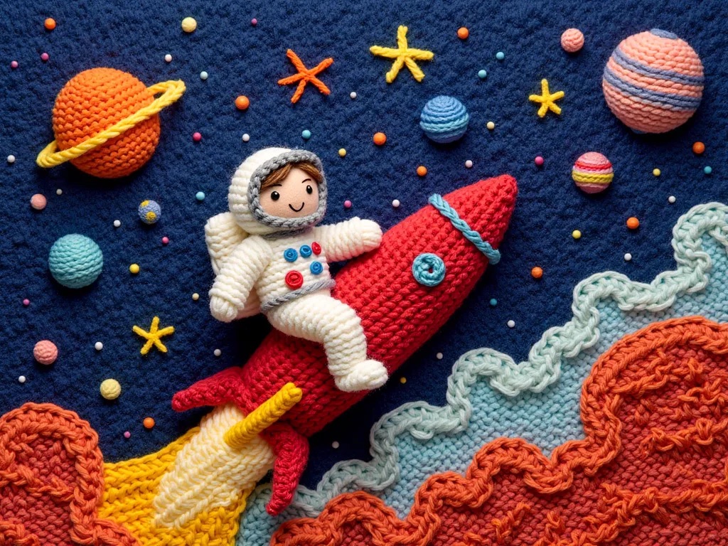 Flux Lora Strickwaren Astronaut