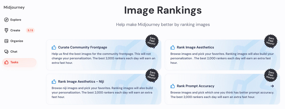 Screenshot Midjourney Tasks