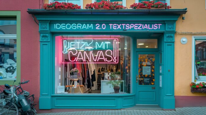 Ideogram 2.0 Titelbild, Store with Neon Sign